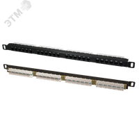 Патч-панель высокой плотности 19", 24хRJ-45, UTP, Cat.5e, 0,5U | 10-0404 SUPRLAN Net.on