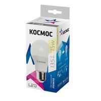 Лампа светодиодная LED A60 15Вт грушевидная 220В E27 3000К Космос Lksm_LED15wA60E2730