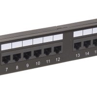 Патч-панель ITK 1 юнит категория 5Е UTP 24 порта (Dual) - PP24-1UC5EU-D05 IEK