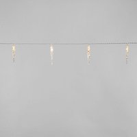 Гирлянда светодиодная Сосульки 1,5 м, 10 LED, прозрачный ПВХ, цвет свечения теплый белый, 2 х АА (батарейки не в комплекте) | 303-093 NEON-NIGHT