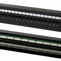Патч-панель PPW-24-8P8C-C5e-FR настенная c передним монтажом, 24 порта RJ-45(8P8C), категория 5e | 17710 Hyperline
