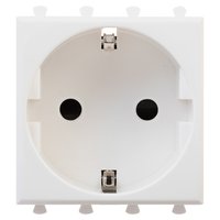 Розетка 1-м 2мод. Avanti "Белое облако" 16А IP20 2P+E защ. шторки бел. DKC 4400002 ДКС